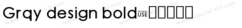 Grqy design bold字体转换